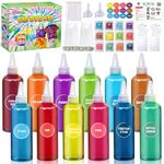 Tie Dye Kit, 12 Colours Fabric Tyedyedye Kit, Non-Toxic Tye Dye Kit for Kids, Adults, Large Groups, Handmade Party