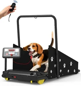 Petbobi Dog Treadmill for Medium Dogs - 265lbs Heavy-Duty Compact Pet Runner with 360° Rotatable Display Screen, Remote Control & Wheels - Ideal for Pet Fitness, Exercise & Health