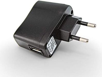 Adaptateur PRUNUS USB 5V/1A AC/DC avec Voyant Lumineux, idéal pour radios ou Haut-parleurs équipés d’Une Batterie Lithium Rechargeable (5V/1A, Noir)