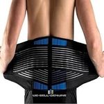 Precision Orthomedics Adjustable Neoprene Double Pull Lumbar Support Lower Back Belt Brace Pain Relief (8 Sizes: 27-60 inches) (3X-Large (44-50 inches))