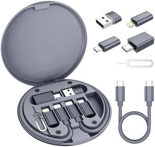 Elebase USB Charging Adapter Kit,USB to USBC Adapter Set,Type C to USB 3.0 OTG iOS Micro Multi Portable Converter Case with 1Ft 100W Charger Cable for iPhone 16 15 Max Pro,Samsung Galaxy S24 S23 Plus