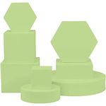 Store2508 Photography Props Photography Blocks Craft Hard Foam Blocks Shapes for Cosmetics, Makeup Tools Flat Lay Photo Shoot for Products Set of 8 (Green)