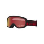 Giro Roam Ski Goggles - Snowboard Goggles for Men, Women & Youth - Red Flow Strap with Amber Scarlet/Yellow Lenses