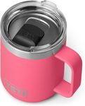 YETI Rambler Mug, Vacuum Insulated Stainless Steel Stackable Mug with Magslider Lid, Tropical Pink, 10 oz (296 ml)