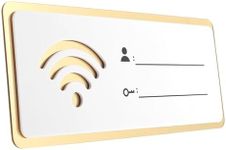 SEWACC Wifi Password Sign Acrylic WiFi Sign for Wall Self-Adhesive WiFi Password Board Wireless Network Coverage Sign for Home Public Places