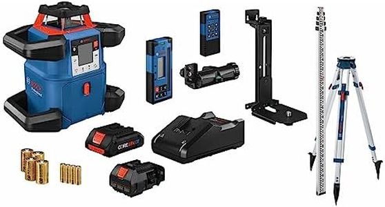 BOSCH GRL4000-80CHVK REVOLVE 18V Connected Self-Leveling Horizontal/Vertical Rotary Laser Kit, Includes CORE18V 4 Ah Battery & Charger, Tripod, Grade Rod, Receiver, Carrying Case, & Accessories