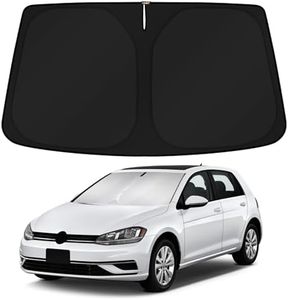 KUST Windshield Sun Shade for 2015-2021 Volkswagen Golf GTI e-Golf VW Golf R 4 Door Hatchback Sunshade Sun Visor Protector Foldable Blocks UV Rays