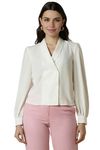 Allen Solly Women's Regular Fit Blouse (AHTSWRGPD49116_White