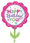 Burton & Burton Happy Birthday to You Pink/Teal Foil/Mylar Balloon, 29"