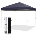 Northroad 10x10ft Pop Up Canopy, Popup Outdoor Canopy Tent with Wheeled Carrying Bag,Portable Gazebo Shelter for Patio,Deck,Garden,Beach (Dark Grey)