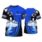 Love Bowling Blue 3D Shirt Personal