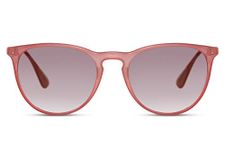 Cheapass Sunglasses Shiny Pink Transparent Frame Light Gradient Glasses Vintage UV400 protected Womens