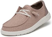 Hey Dude Women's Wendy Woven Moc Toe Shoes, Blush, 5 UK