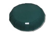 NutriBuck® Buckwheat Round ZAFU Meditation Cushion Filled with Buckwheat Hulls (Dark Green)