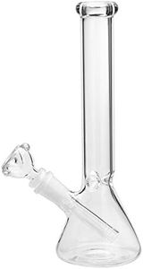 RORA Bong de vidrio de 10.5 pulgadas, tubo de agua percolador de fondo redondo con cuenco de 14.5 mm