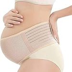 ZEACCT Bump Support Band Maternity Belt - Care Breathable Abdomen Support and Pelvic Support - Belly Back Bump Brace Strap - Prenatal Cradle for Baby Pregnancy Bump Support Band - One Size Beige