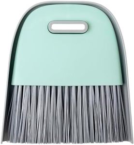 Vigar Rengo Mini Handy Set, Small 2-Piece Dustpan and Brush Crumb Collector Set, 6-1/2-Inches by 1-1/4-Inches by 7-Inches, Blue, Grey