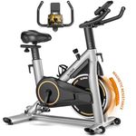 Exercise Bike, Adjustable Magnetic Resistance Brake Spin Bike for Home Use, Stationary Bike with Digital Monitor & Tablet Holder, Indoor Cycling Bike with Upgraded Seat Cushion, 350lbs Weight Capacity