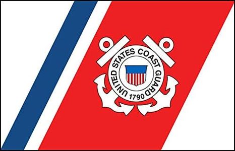 Semper Peratus Flag Sticker (Coast Guard Logo Insignia Bumper Emblem USCG us u.s. Vinyl Decal (3 x 5 inch)