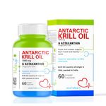 Haleup Antarctic Krill Oil Omega 3 Fatty Acid capsules 1000 mg, Highest Concentration of EPA DHA/Krill Oil for Men & Women, Supports Heart, Brain, Joint and Eye