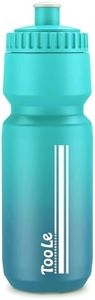 TooLe 24 Oz Bicycle Squeeze Water Bottle,Bike Water Bottle Leakproof BPA Free with Capacity Scale Pull Top Lid, Reusable, for Bicycle, Gym,Camping, Hiking