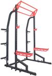 Sunny Health & Fitness Power Zone Half Rack Heavy Duty Performance Power Cage with 455 kg (1000 lb) Weight Capacity – SF-XF9933