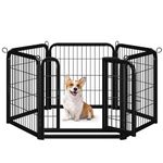 Yaheetech Lightweight Dog Playpen, 6 Panel 60cm Dog Fence Pet Exercise Pen Portable Puppy Play Pen Suitable for RV/Camping