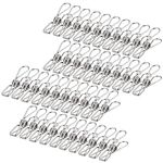 40 Pack Stainless Steel Clothes Pins, Stainless Steel Laundry Hanging Clothesline Clips Clothes Pegs for Washing Line Clothes Pegs Strong Card Pegs Metal Clips Fabric Clips for Clothes, Paper Files