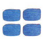 Flintar A1375-100/101 Replacement Microfiber Steam Mop Pads Refills for McCulloch MC1375, MC1385 Steam Cleaners and Poulan Pro Steam Cleaner PP270, PP330, PP350 (2 Soft and 2 Scrubbing)