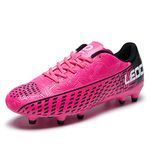 LEOCI Soccer Cleats for Men's and Women's Outdoor Unisex Football Shoes Firm Rugby Boots
