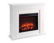 FLAMME Mardella Fireplace with 40" surround with 2kW Fireplace Heater White Multiple Colours Available