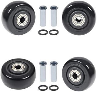 Juvielich 4Pcs 3 Inch Push Cart Wheels PU Caster Wheel Transport Rolling Wheels, Cargo Elevator Front Wheels, Replacement Wheels for Platform Trucks, Snow Blower, Grill 3" x 1.25" Wheels 3/8" axle