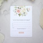 Dotty about Paper Pink Country Roses - Premium Wedding Invitations - Pack of 10. Contemporary, Floral. Perfect for Friends and Family, Envelopes Included. (3033)