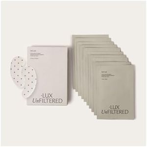 + Lux Unfiltered Cooling Under Eye Patches - Anti-Slip Caffeine Infused Korean Eye Mask - Reduces Puffiness, Brightens, & Hydrates Skin - Fragrance Free, Vegan, & Cruelty Free - 10 Count