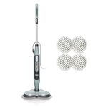 Shark Steam Mop, Automatic Steam and Scrub Steam Mop with Steam Blaster & 6 Dirt Grip Pads, 3 Steam Settings, Stain & Dirt Removal, For all Sealed Hard Floors, 8m Cord, Sage Green, S8201UKCP