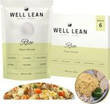 Well Lean Shirataki Rice - Low Carb, Keto Rice, USDA Organic Konjac Shirataki Rice - 6 Pack (12 Servings) - Ideal for Keto, Paleo, and Low Carb Diets - Ready to Eat, Slim Rice