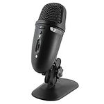 Cyber Acoustics Premium USB Condenser Microphone with Colored LED Lights - Featuring Dual Recording Patterns - Compatible with PC and Mac (CVL-2009)