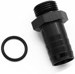 KRD PERFORMANCE Aluminum -8 AN ORB Male to 3/4"(19mm) Barb Push On Hose Fitting Adapter Black