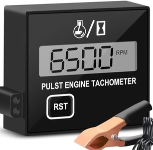 Chainsaw Tachometer-Digital Tachometer Tach Gauge Small Engine Tachometer Digital Display Pulse Speedometer for Jet Engine Chain Saw Cropper Generator Lawn Mower RV ATV Dirt (W1)