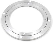 Geesatis Table Turntable Accessories 1 PCS Metal Lazy Susan Hardware Rotating Turntable Bearing Round Swivel Plate, Smooth Swivel Plate for Kitchen Base Turn Dining Table, Heavy Loads, Silver, 8 inch