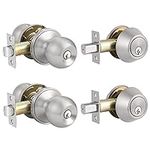 2 Pack Entry Door Knobs with Double