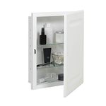 American Pride EG9612RPR1 Recess-Mount, 16 x 20 Raised Panel Door Medicine Cabinet, 16" x 20", Steel Body, White