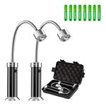 Barbecue Grill Light, 2Pcs Magnetic BBQ Light Set Outdoor Grill Lights with 8 Battery 360 Degree Adjustable BBQ Light Weather Resistant Outdoor Lights for BBQ, Camping, Reading, Car Maintenance