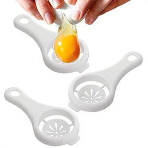 Egg Separator Egg Yolk White Separator - 3Pcs White Decorative Eggs White Filter Egg Yolk Separator Cool Kitchen Gadgets Strainer - Chicken Egg Separator Egg Divider Egg White Separator Chef Gadgets