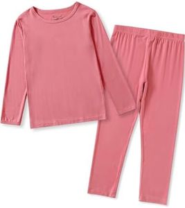 Jimonda Baby Boys Girls Pajama Sets Toddler Long Sleepwear Soft Comfy Jammies 2pcs Viscose PJs(Rose-4T)