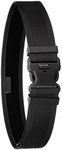 CamGo Adjustable Tactical Belt - Mens Quick Release Military Nylon Belt with Heavy Duty Buckle, Black