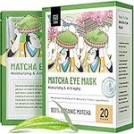 LE GUSHE Under Eye Patches – Green Tea Eye Patches with Hyaluronic Acid for Puffiness and Dark Circles, Eye Gel Bags (20 Pairs Green)