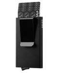 VULKIT Minimalist Wallet with Money Clip, RFID Blocking Pop Up Card Holder Slim Metal Wallet for Men Black