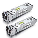 10Gtek 10 Gigabit SFP+ LC Single-Mode Transceiver, 10GBASE-LR Module for Cisco SFP-10G-LR, Meraki MA-SFP-10GB-LR, Ubiquiti UF-SM-10G, Mikrotik, D-Link, TP-Link, More(1310nm, DDM, 10km), Pack of 2