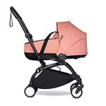 BABYZEN YOYO² Black Frame + Ginger Bassinet - Includes Thick Double Mattress, Ventilated Shell & Canopy